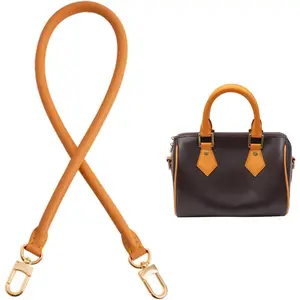 Ankes Genuine Vachetta Leather Replacement Shoulder Strap Compatible With Speedy 30, 27.5-Inch, Dark Beeswax