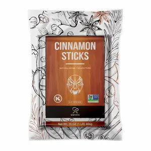 Soeos Cinnamon Sticks, 16 oz (Pack of 1), Cinnamon, Ground Cinnamon, Cinnamon Sticks, 100% Raw, Non-GMO, Kosher Certified, Cinnamon Seasoning Spice for Coffee, Baking, Cooking and Beverages Flavor