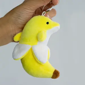 BanDan the Banana Dolphin Plush Keychain