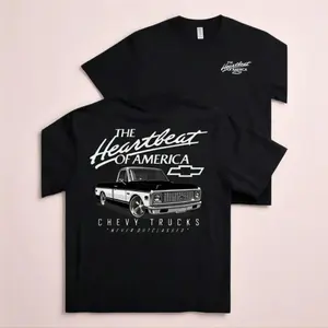 🚗[Graphic Tee][100% Cotton]"Men's Chevrolet Trucks Graphic T-Shirt – Double-Sided Print Vintage Chevy Truck Tee, Casual Festival Shirt, Classic Car Enthusiast Graphic Tee, Comfortable Cotton Top for Men and Women, Perfect Gift for Truck Lovers"