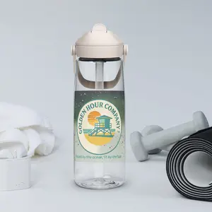 Golden hour logo - Flip straw water bottle