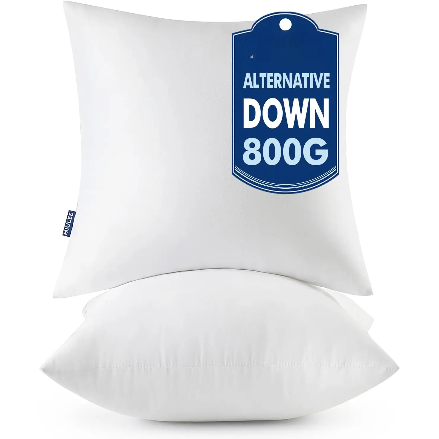 Throw Pillows Inserts, Pack of 2 24x24 Inch  Virgin Fiber Filling Bed Couch Pillows