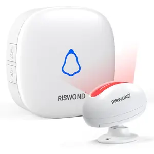 Wireless Motion Sensor Door Chime Business Entry Doorbell Indoor Motion Detector Buzzer 500Ft Range 32 Tunes 5 Level Volume Store Entrance Alert Bell Bed Alarm for Elderly Dementia Patients