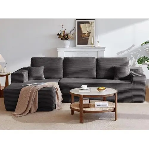 Left+Grey + Plush + Foam+Spring + 3 Seat