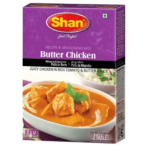 Shan - Butter Chicken Seasoning Mix (50g) - Spice Packets for Butter Chicken Masala