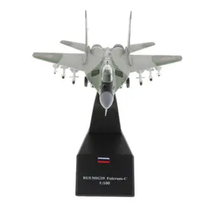 1/100 Scale MIG-29 Russian Fighter Plane Metal Fighter Model Diecast Plane Model for Collection Gift