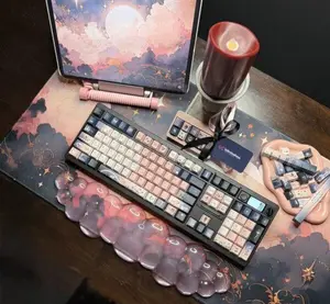 Ode to Pink & Grey Theme Mechanical Keyboard Full Set