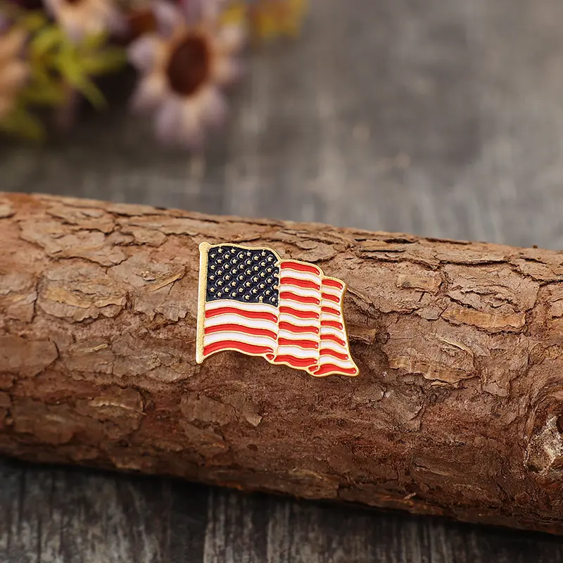 3D American Flag Pins & Brooches 1'' Zinc Alloy Enamel Patriotic Gifts for Men/Women, Military/Veteran (2-Pack) | Raised USA Badge for Jacket/backpack/hat, Independance Day RWB Decor