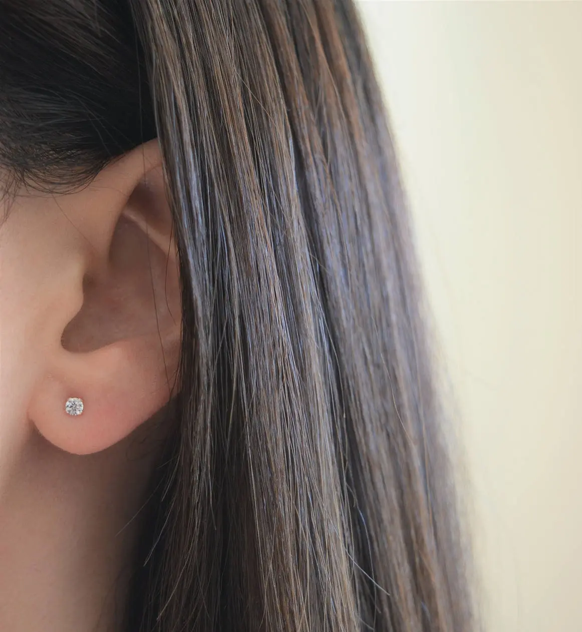 3MM Round Cz Stud Earrings