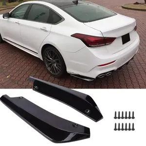 2Pcs Sport Black Car Rear Bumper Lip Spoiler Splitter For Genesis G80 2018-2022
