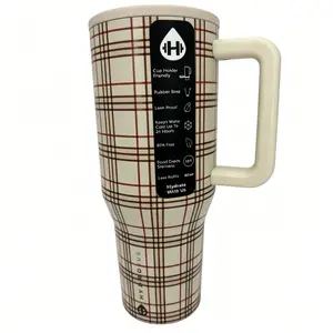 HydroJug 40oz Fabric Strap Handle Insulated Cup 24-Hour Cold Retention Stainless Steel Travel Cup Leak-Proof BPA-Free Suitable for Cup Holder Iced Coffee Car Office Drinking Water Bottle outdoorfun