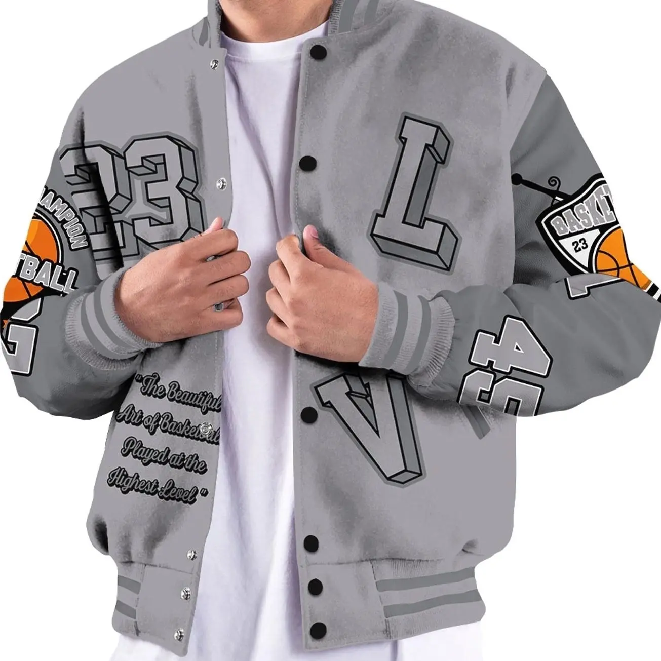 5 Wolf Grey Varsity Jacket, Retro Wolf Grey 5s Outfits, AIR Number