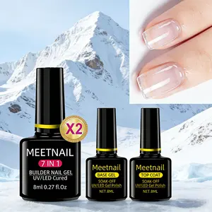 All-in-One Nail Building Gel – 7 Functions in 1: Extension, Glue, Shaping, Base, Top, Rhinestone & Watercolor Effect