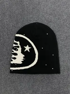 New Knit Y2K Style Couple's Fashion Versatile Warm Jacquard Hat Knitted Hat Beanie Fitted New Knit Y2K Style Couple's Fashion Versatile Warm Jacquard Hat Knitted Hat Beanie Fitted