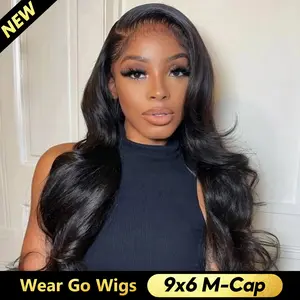 OQ HAIR Body Wave 9x6 HD Lace Wear Go Glueless Wigs Pre Cut Bleached Tiny Knots Lace Front Wigs Human Hair Plucked Natural Hairline