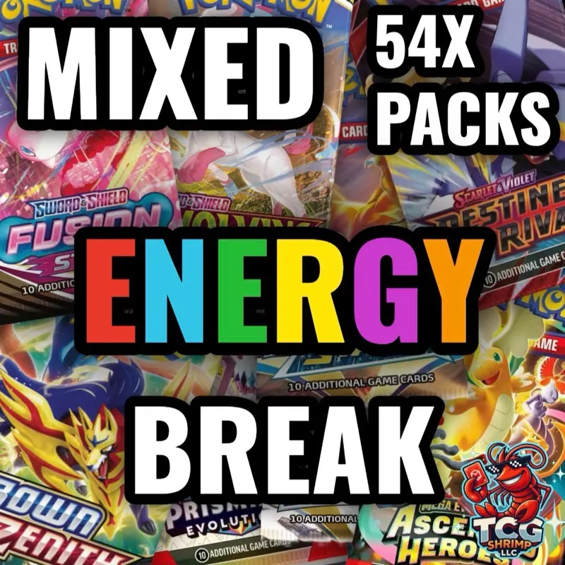 TCG SHRIMP Pokemon (ENERGY BREAK) 54x Pack Break