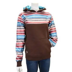 Women's CH Dark Chocolate "Serape Yoke" Fleece Hoodie