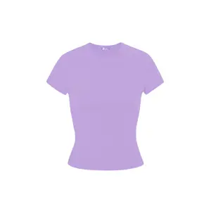Ribbed Short Sleeve - Lilac