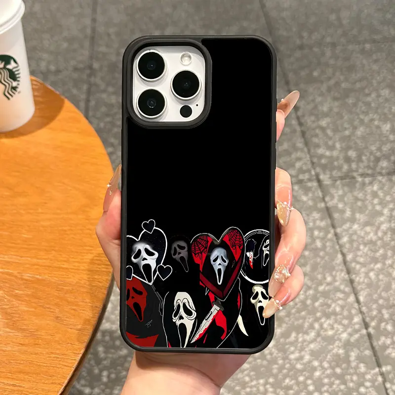 Aesthetic Ghostface Collage MagSafe Magnetic Case for iPhone 11/12/13/14/15/16/17 Pro Max, TPU, Waterproof, Drop-Resistant, Lightweight Ultra-Thin Protective Mobile Phone Accessory, Accessories