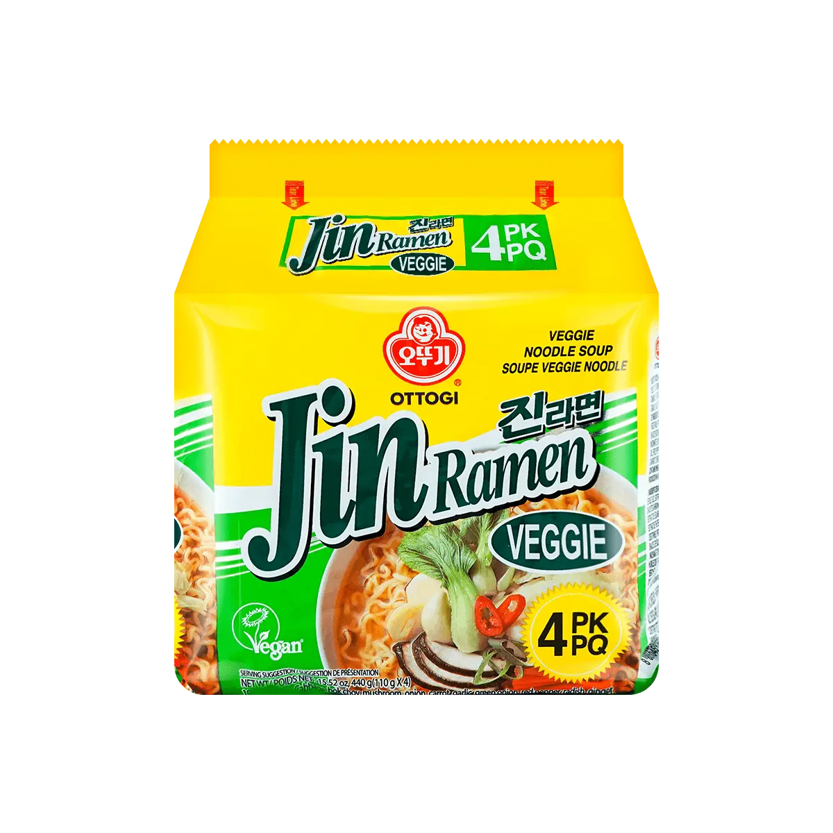 OTTOGI Jin Ramen Veggie 4pk