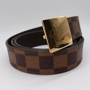 Pre-owned Louis Vuitton Damier Ebene Ceinture Carre Belt Elegant Square Design with Iconic Pattern for Versatile Use