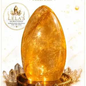 Natural Golden Healer Quartz Freeform Crystal - 0.46lbs Liquid Sunlight Collector, Home Decoration, Statement House Decor Item energy protection healing stones