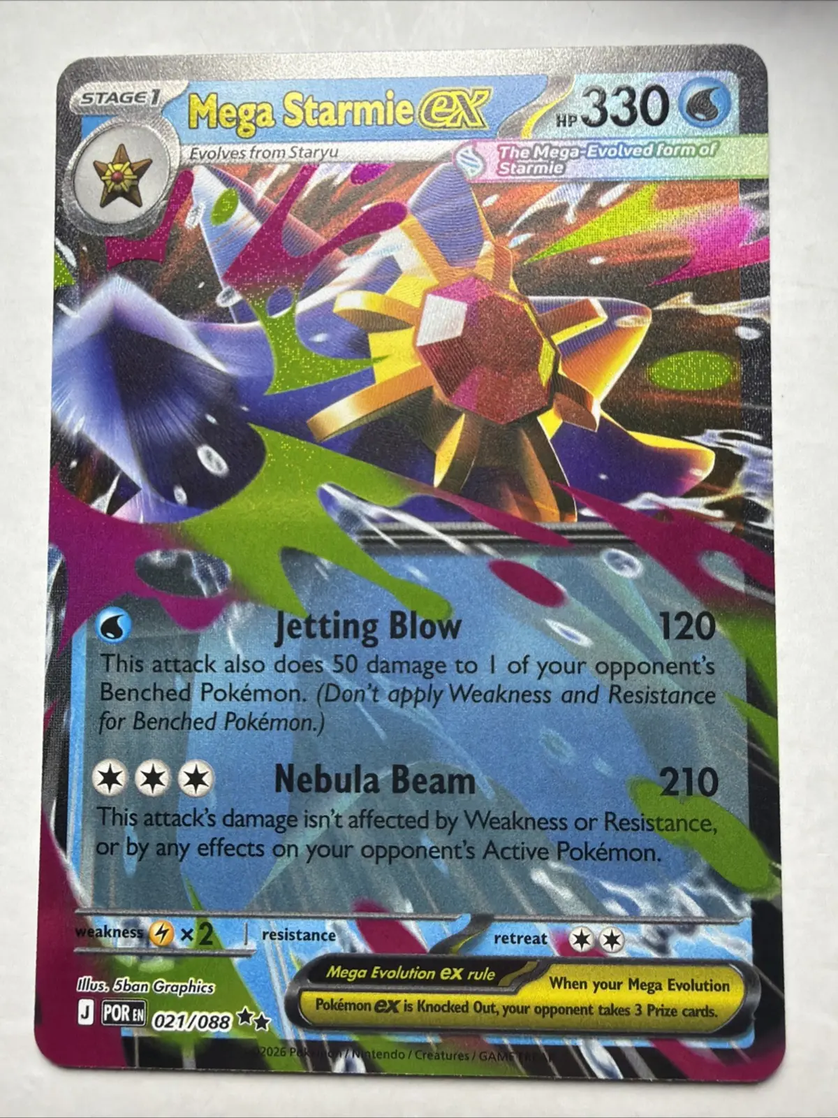 The Pokmon Company Mega Starmie EX 021/088 POR Stage 1 330 HP Water Card - TikTok Shop The Pokmon Company Mega Starmie EX 021/088 POR Stage 1 330 HP Water Card - TikTok Shop