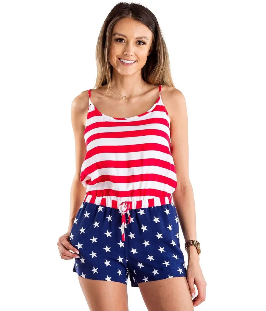 Women's American Flag Romper