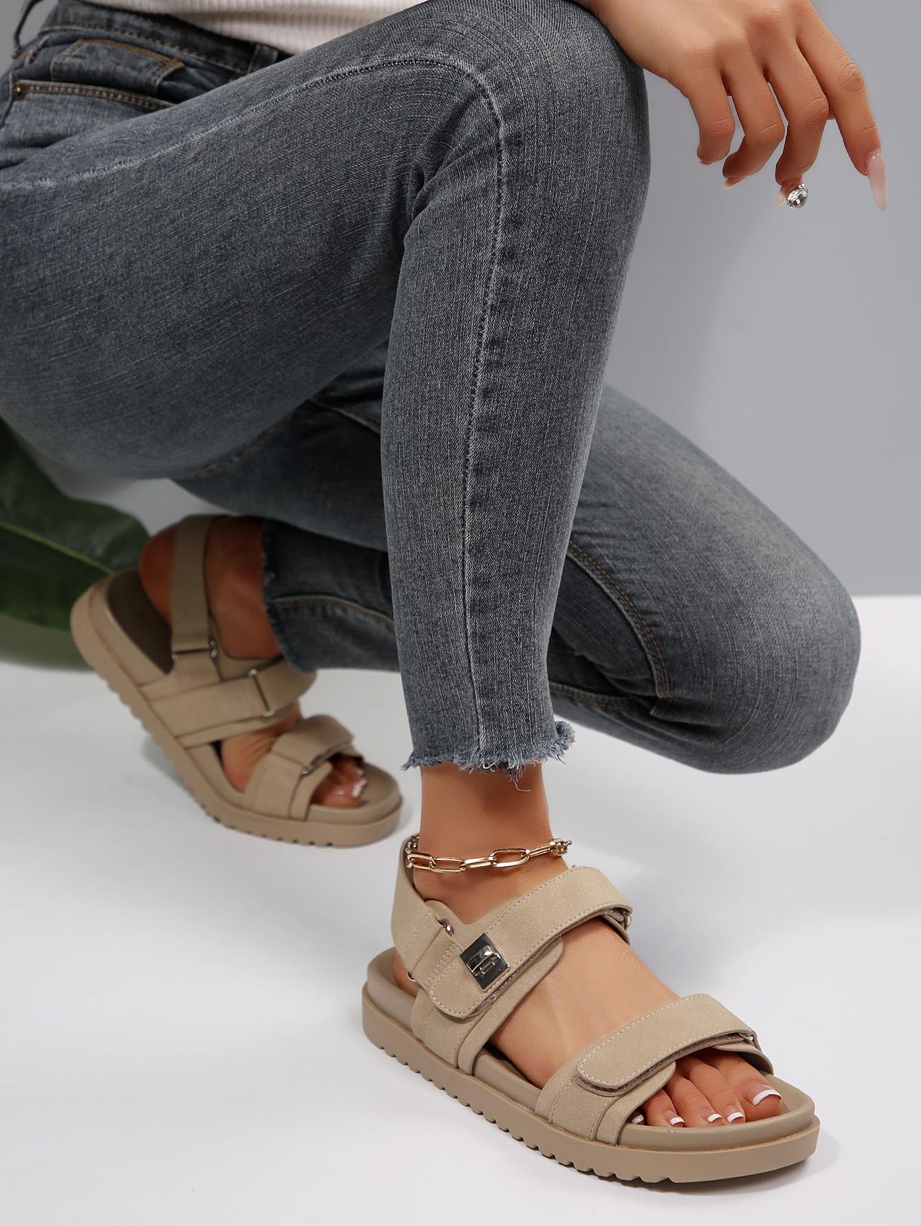 Women's Buckle-Fastened Sandals Perfect Gift  Girl Summer Walking Shoes