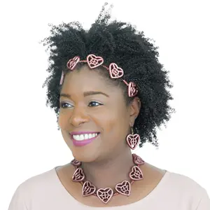 Grace Headband - Synthetic Hair Accessory for Big Fluffy Straight or Short Hair - Available in Bronze and Cream Colors - Perfect for Completing Any Outfit