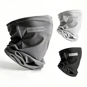 Summer Sun Protection UV Cooling Mask Neck Gaiter Set for Men Women Outdoor sports Cycling Arm Sleeves with Thumb Hole UPF 50+ Motorcycle Scarf
