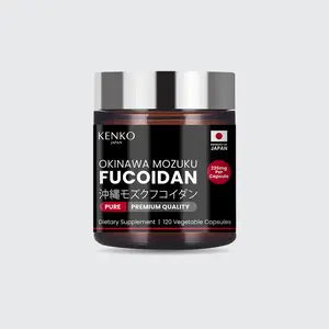 KENKO JAPAN Okinawa Mozuku Fucoidan Capsules - 235mg Pure Premium Quality - 120 Vegetable Capsules- Made in Japan