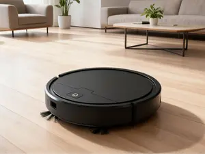 3-In-1 Smart Robot Vacuum Cleaner, Rechargeable Automatic Smart Sweeping Robot Floor Cleaning Vacuum Cleaner - Black