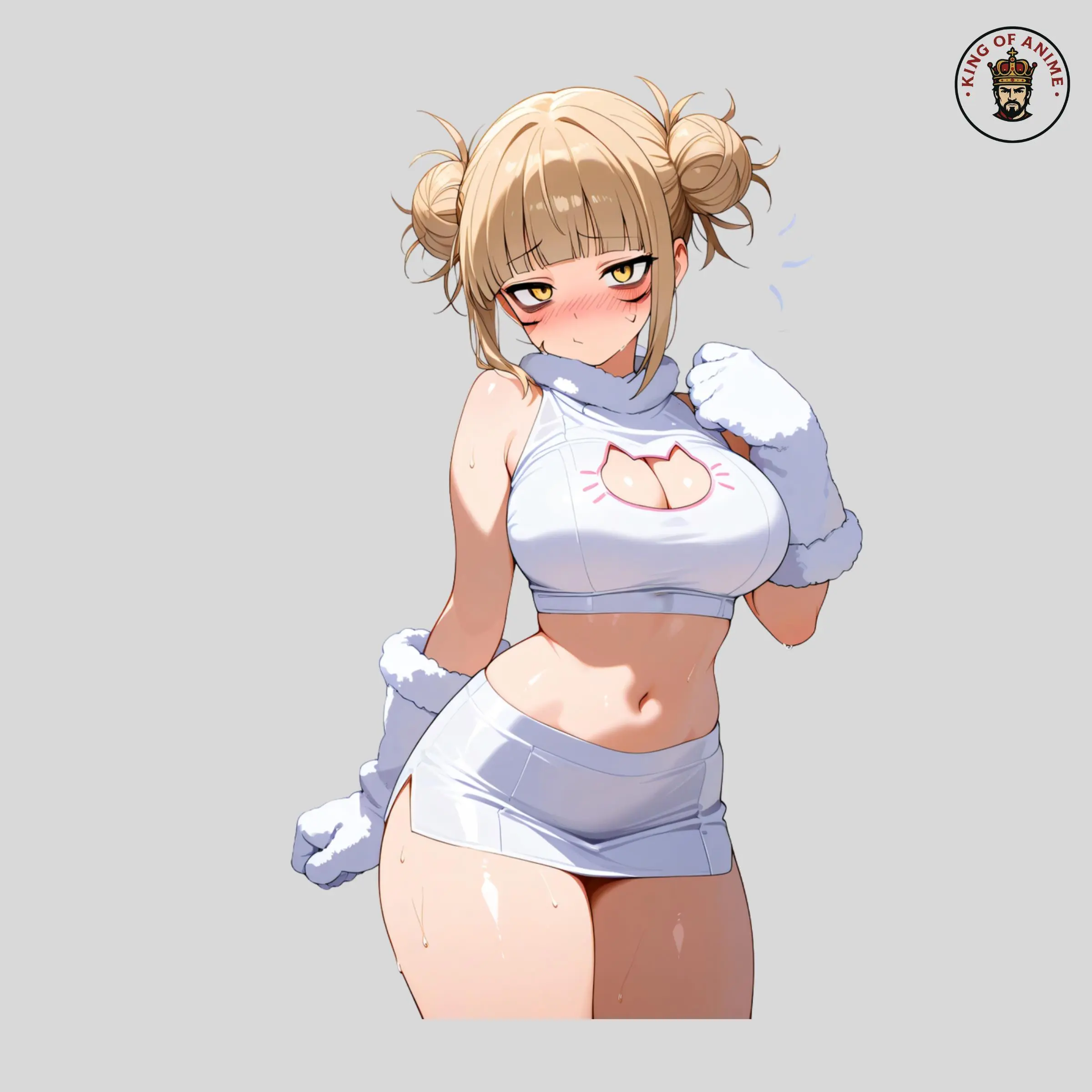 Hot Himiko Toga Sticker – Toga White Mini Skirt Outfit Fanart Decal for Laptop, Journal, Water Bottle, Otaku Collection