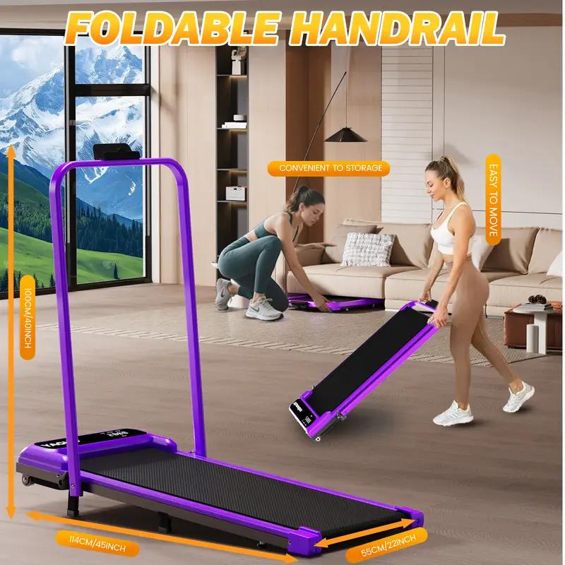 【New Arrival】YAGUD Electric Folding Treadmill with Handrail, Low-Noise Motor – 265lbs Weight Capacity Spacious Belt Walking Pad, Dual Shock Absorption, Remote Control & Wheels for Easy Moving – Includes Free Resistance Bands and Remote Home Gym Equipment 【New Arrival】YAGUD Electric Folding Treadmill with Handrail, Low-Noise Motor – 265lbs Weight Capacity Spacious Belt Walking Pad, Dual Shock Absorption, Remote Control & Wheels for Easy Moving – Includes Free Resistance Bands and Remote Home Gym Equipment