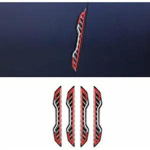 Betterhumz Car Door Side Edge Anti-Collision Strips,Carbon Fiber Scratch Guard Compatible with Tesla Model 3 Highland Model Y Model S Model X 2023 2024 2025 Automotive Exterior Accessories
