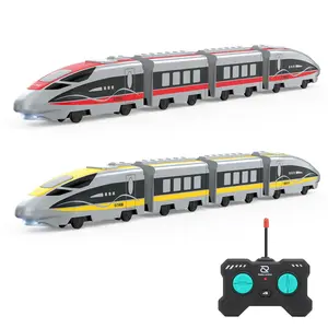 Remote Control High-Speed Train Set, Realistic Appearance, Bendable, Free Assembly, 2.4GHz Stable Remote, 500mah Long-Lasting Battery