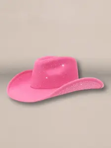 Suede Cowboy Hat with Crystals