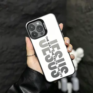 JESUS Pattern IMD Laser Technology Military Grade Anti Drop and Anti Shock Phone Case Suitable for iPhone 17 Air 16 15 14 Plus 13 12 11 Pro Max Plus XR XS Samsung Galaxy S25 S24 S23 S22 tiktokshopspringglowup