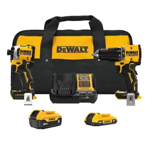 DEWALT ATOMIC 20V MAX Lithium-Ion Cordless 2-Tool Combo Kit with 5.0 Ah and 2.0 Ah Batteries, Charger and Kit Bag