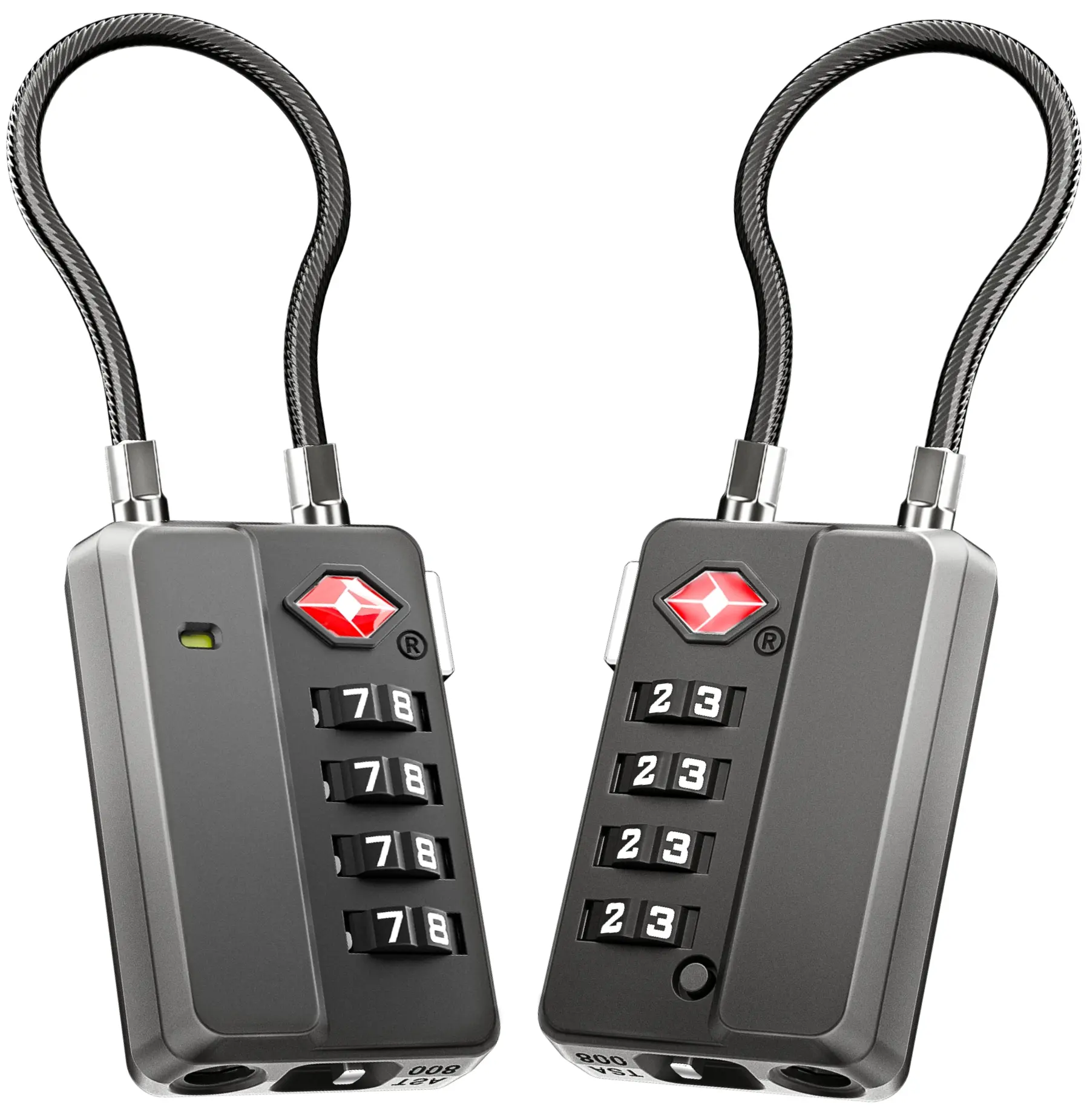 LUGGEX 2/4 Pcs TSA Locks for Luggage, 4 Digit Combination, Travel Lock for Suitcase, Backpack, Gym & Student Lockers, Ease of Use & Durable TSA-Core tiktokshopbacktoschool
