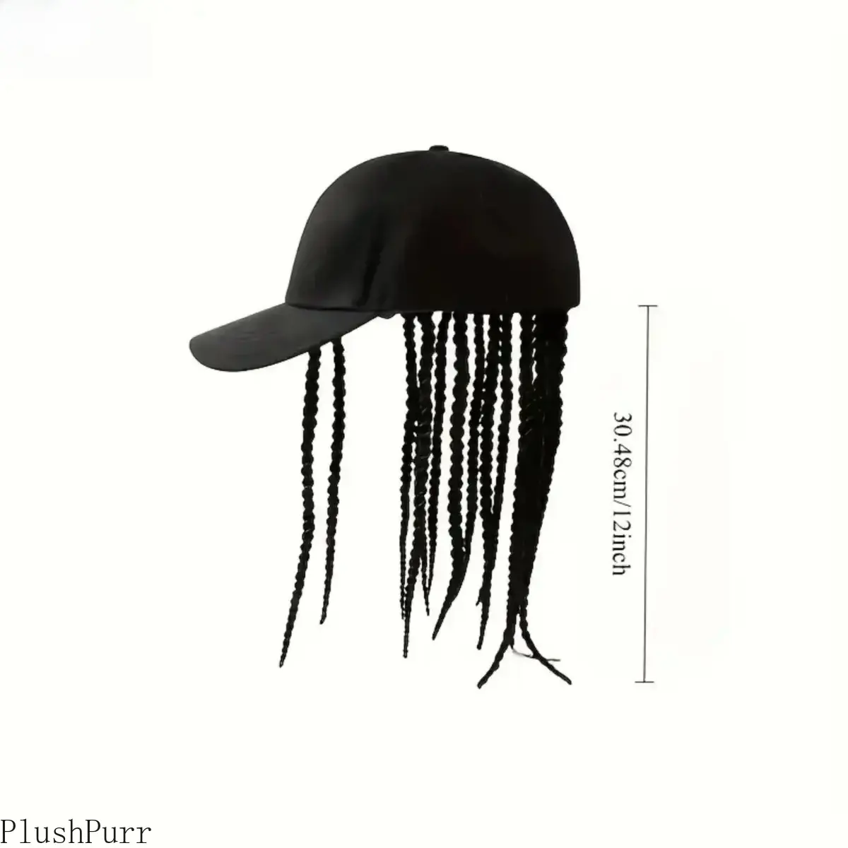 Unisex Hip-Hop Baseball Cap with High-Temperature Fiber Dreadlocks, Punk-Style Adjustable Fit Snapback Wig Hat for Urban Fashion (Bag Accessory), Adjustable Fit Hat