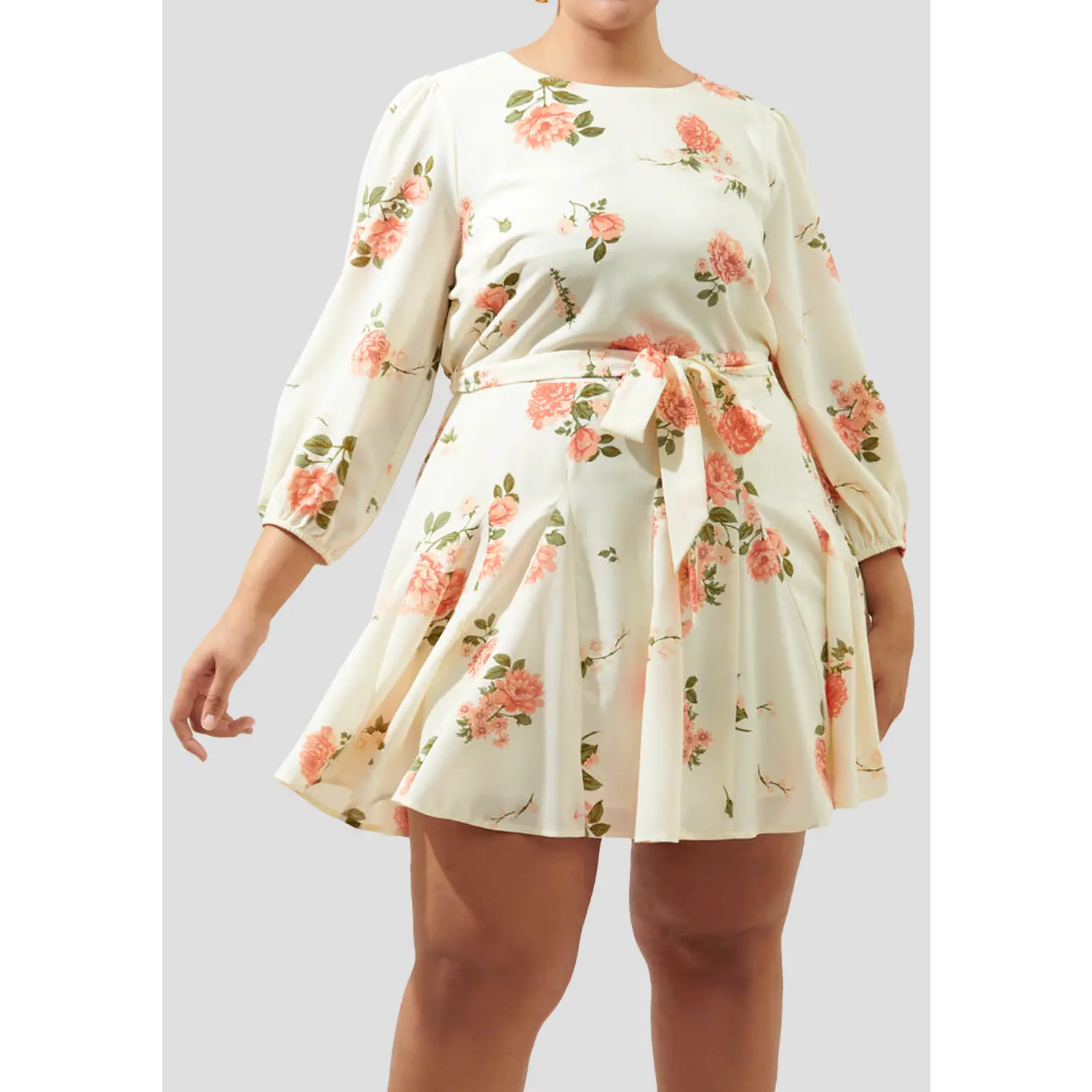 Florence Tie Waist Godet Curve Dress