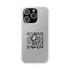 QR Code Phone Case | Clear Flexi Case, Custom scannable QR design