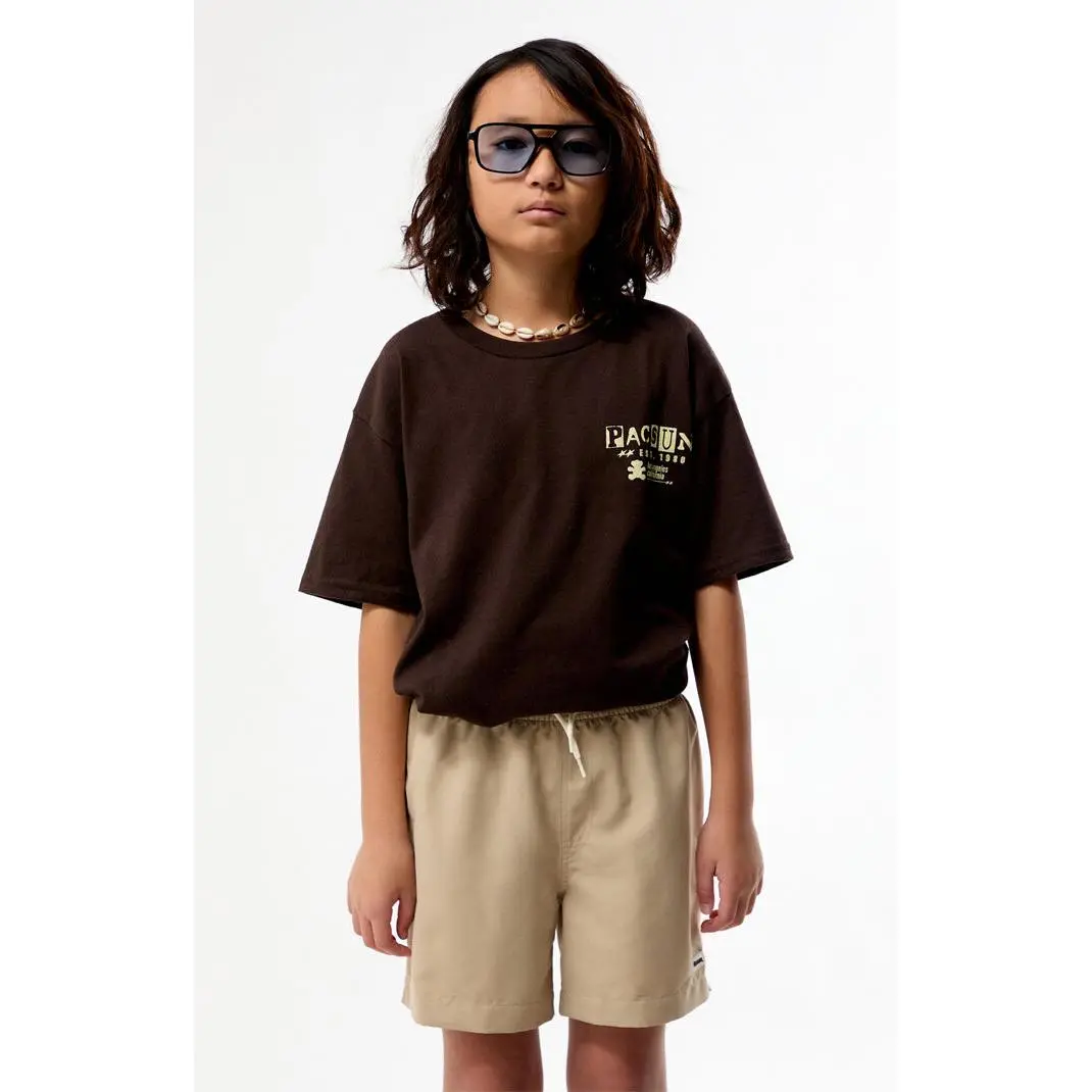 Pacsun Kids TanÂ 4.5" Swim Trunks