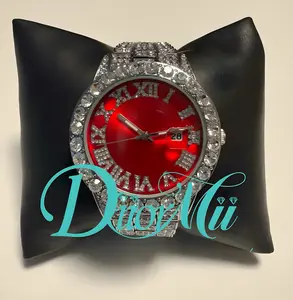 DiiorMii Silver Full CZ Baguette Band Watch