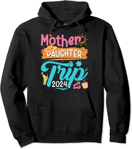Mother Daughter Trip 2024 Matching Summer Vacation Holidays Pullover Hoodie - Parisbus Shop 51B0C9R6QTHP