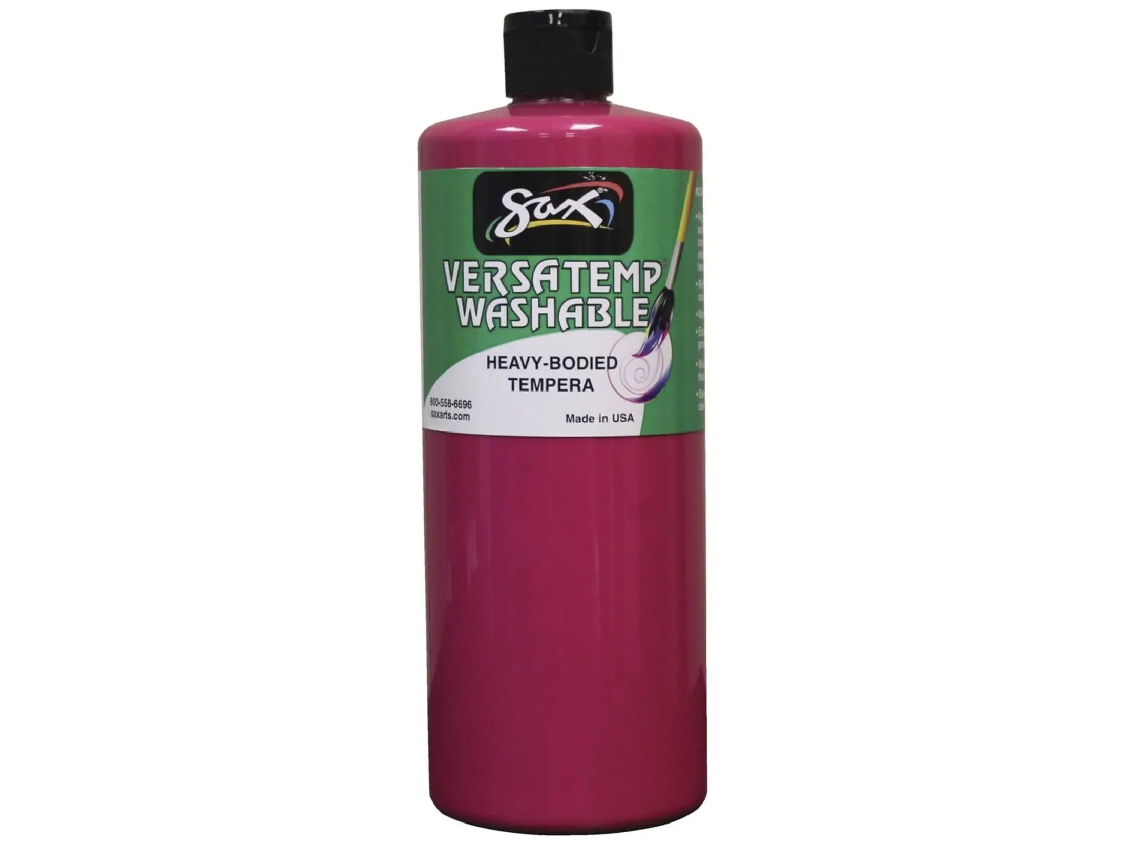 Chroma Acrylics 1592674 Sax Washable Versatemp Heavy Bodied Tempera Paint, Magenta