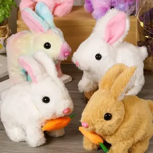 Carrot Munching Interactive Bunny Plush Toy