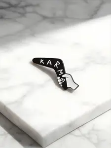 Creative Boomerang Shape Badge, European and American Style Alphabet Letter, Versatile Fashion Pin for Clothing Decoration